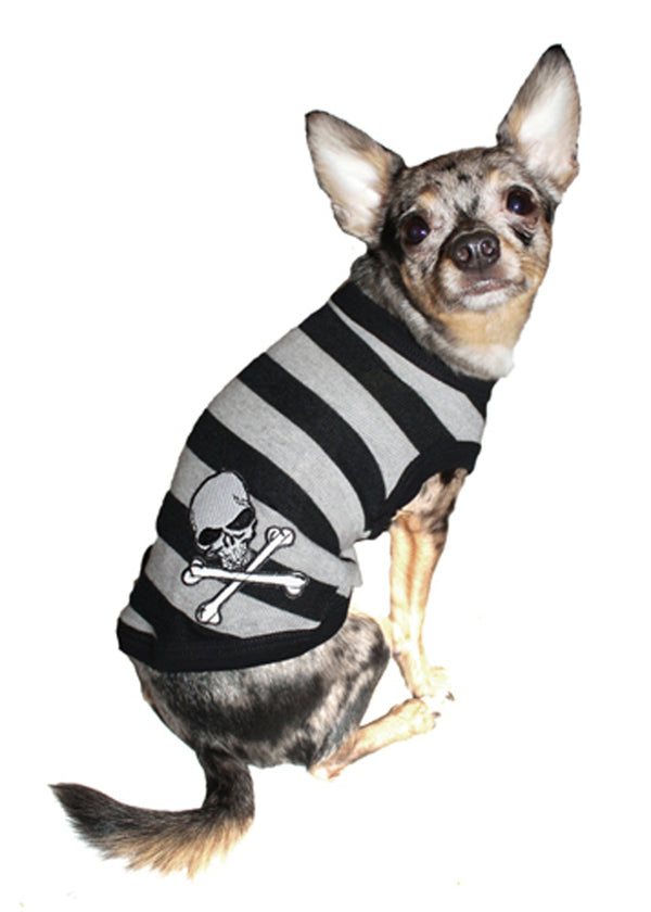 GREY STRIPE SKILL DOG TEE