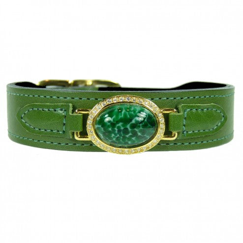 ESTATE IN LIME GREEN DOG COLLAR