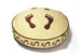 FOOTPRINTS DOG BED - KHAKI/CHOCOLATE, Beds - Bones Bizzness