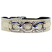 GEORGIA ROSE IN EGGSHELL & NICKEL DOG COLLAR, Collars - Bones Bizzness