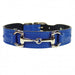 BELMONT IN COBALT BLUE & NICKEL DOG COLLAR, Collars - Bones Bizzness