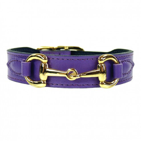 BELMONT IN LAVENDER & GOLD DOG COLLAR, Collars - Bones Bizzness