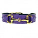 BELMONT IN LAVENDER & GOLD DOG COLLAR, Collars - Bones Bizzness