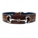 BELMONT IN RICH BROWN & NICKEL DOG COLLAR, Collars - Bones Bizzness