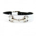 BELMONT IN WHITE PATENT & NICKEL DOG COLLAR, Collars - Bones Bizzness