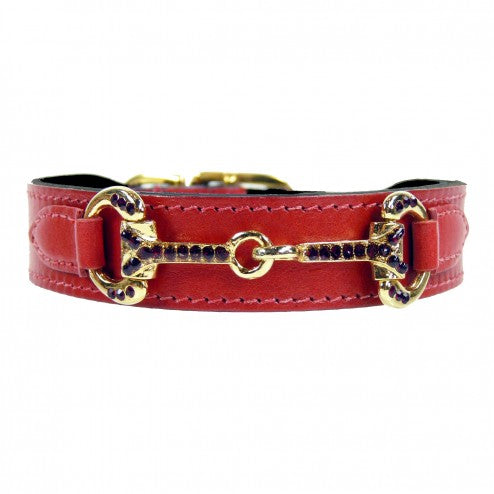 HORSE + HOUND IN FERRARI RED DOG COLLAR