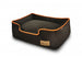 URBAN PLUSH WALNUT BROWN/ORANGE DOG LOUNGE BED, Beds - Bones Bizzness
