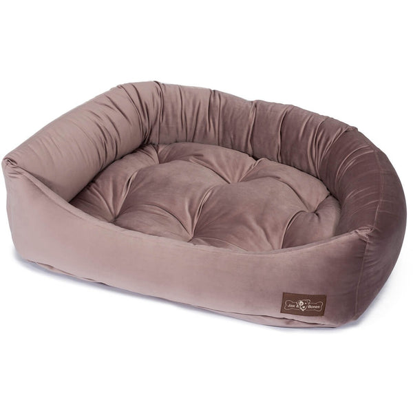 MAUVE VINTAGE NAPPER DOG BED, Beds - Bones Bizzness