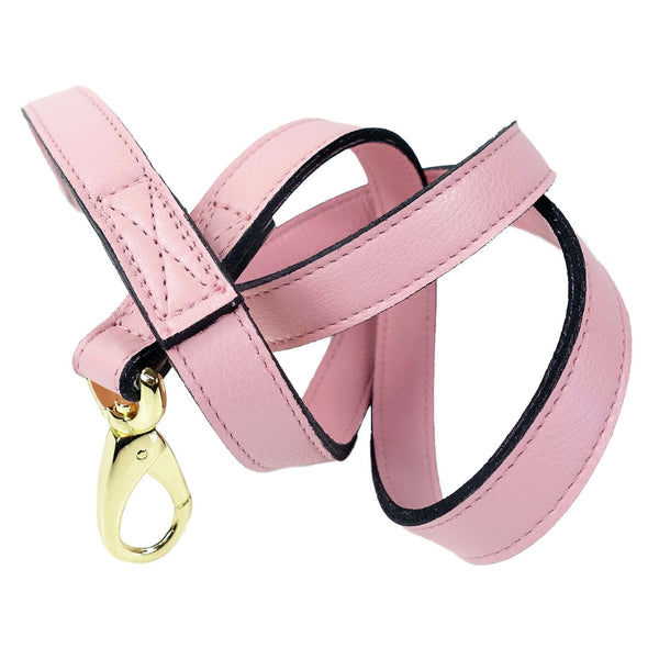 HAUTE COUTURE ART DECO DOG LEAD IN SWEET PINK & GOLD, Leash - Bones Bizzness