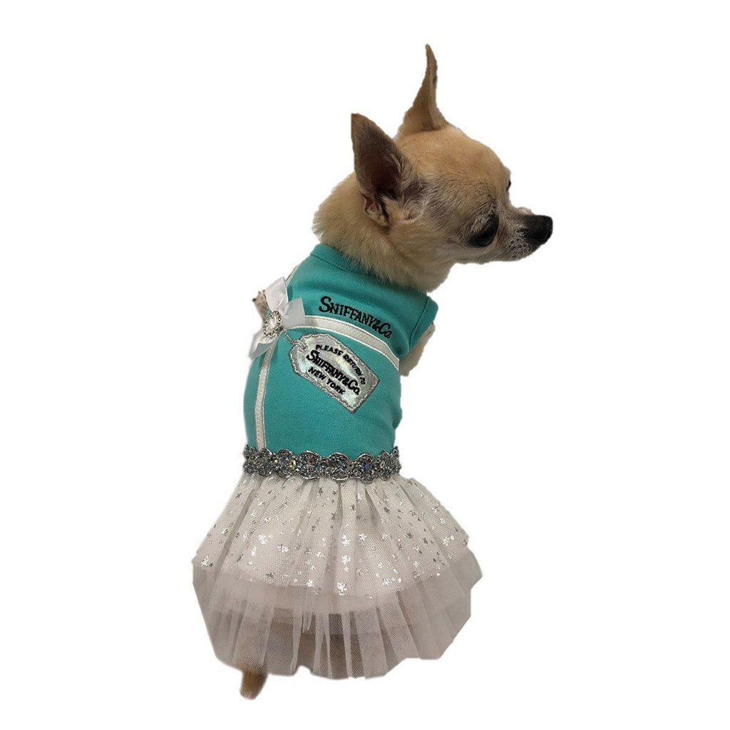 Sniffany Gift Tag Silver Star Dog Dress
