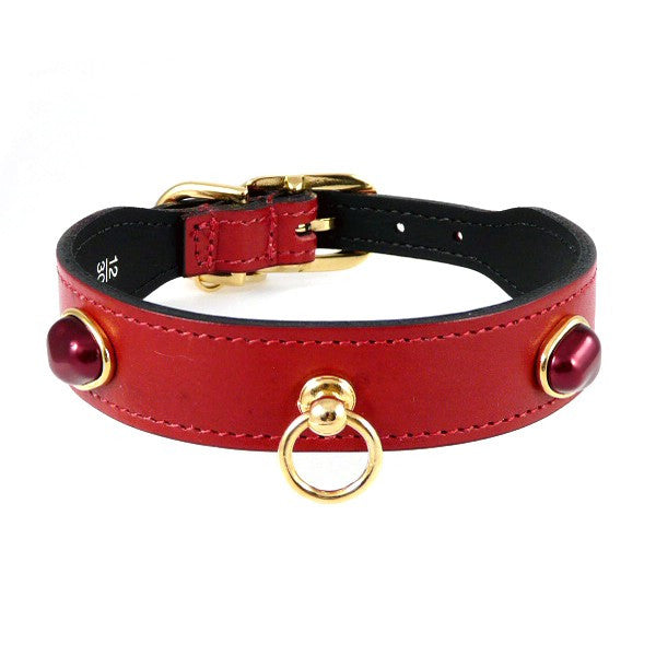 SOUTH SEAS IN FERRARI RED DOG COLLAR, Collars - Bones Bizzness