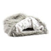 TAUPE SHAG WITH PLATINUM SNOW CUDDLE CUP DOG BED, Beds - Bones Bizzness