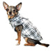 WHITE PLAID SHEARLING PUFFER VEST COAT, Coats - Bones Bizzness