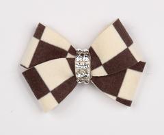 WINDSOR CHECK NOUVEAU DOG HAIR BOW, HAIR BOW - Bones Bizzness