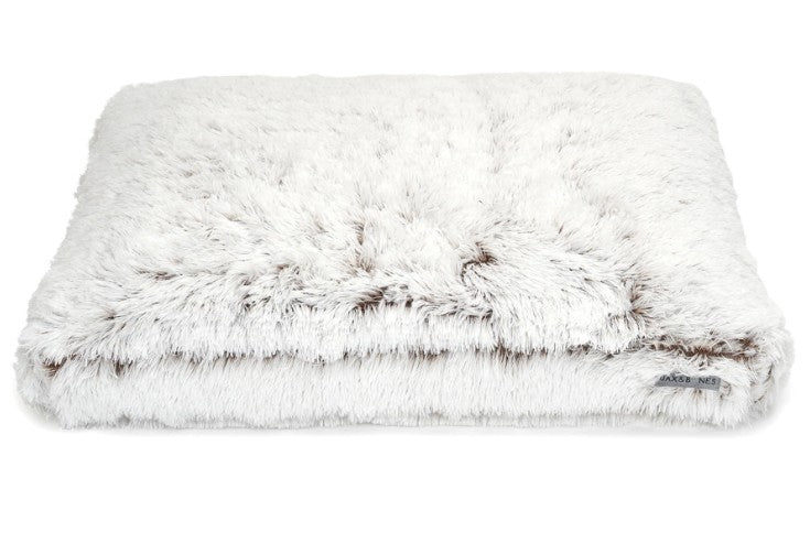 ARCTIC SHAG RECTANGULAR FAUX FUR DOG PILLOW BED