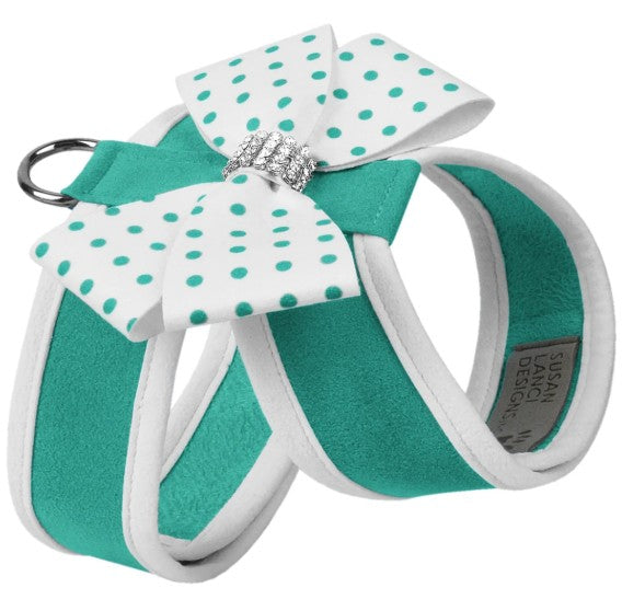 BIMINI POLKA DOT TINKIE DOG HARNESS W/ WHITE TRIM