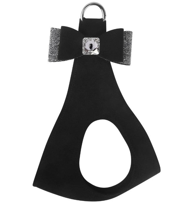 BLACK CRYSTAL STELLAR BIG BOW STEP-IN DOG HARNESS