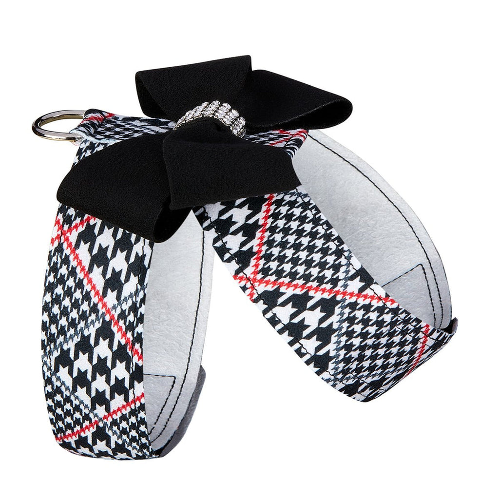 BLACK NOUVEAU BOW TINKIE DOG HARNESS