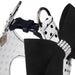 BLACK NOUVEAU BOW POLKA DOT STEP-IN DOG HARNESS