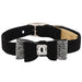 CRYSTAL STELLAR BIG BOW DOG COLLAR - BLACK