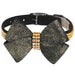 SINGLE NOUVEAU BOW 3 ROW GOLD GILTMORE DOG COLLAR