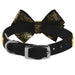 SINGLE NOUVEAU BOW 3 ROW GOLD GILTMORE DOG COLLAR