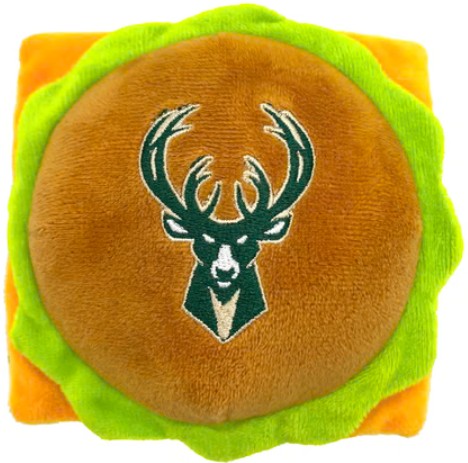 MILWAUKEE BUCKS HAMBURGER DOG TOY