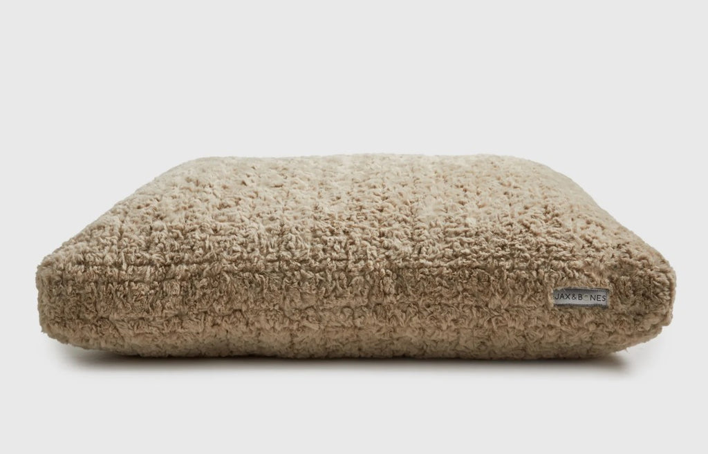 BUTTERSCOTCH CLOUD PILLOW DOG BED - PLUSH RECTANGULAR CUSHION
