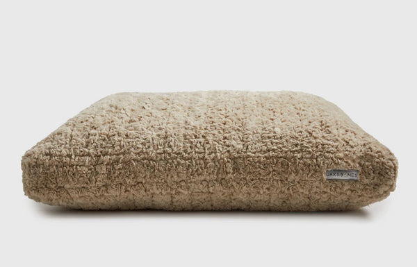 BUTTERSCOTCH CLOUD PILLOW DOG BED - PLUSH RECTANGULAR CUSHION