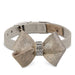 CHAMPAGNE GLITZERATI NOUVEAU BOW DOG COLLAR
