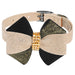 CHAMPAGNE GLITZERATI PINWHEEL BOW DOG COLLAR