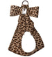 CHEETAH COUTURE TAIL BOW STEP IN DOG HARNESS