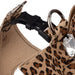 CHEETAH COUTURE TAIL BOW STEP IN DOG HARNESS
