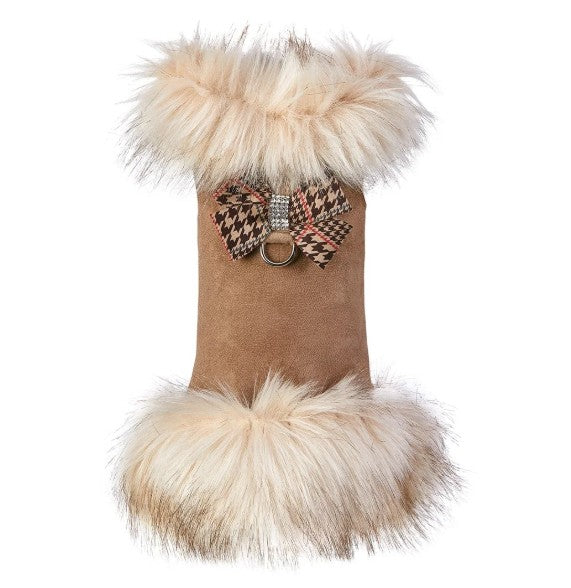 NOUVEAU BOW IVORY FOX FUR DOG COAT