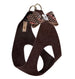 CHOCOLATE GLEN HOUNDSTOOTH BIG BOW STEP-IN DOG HARNESS