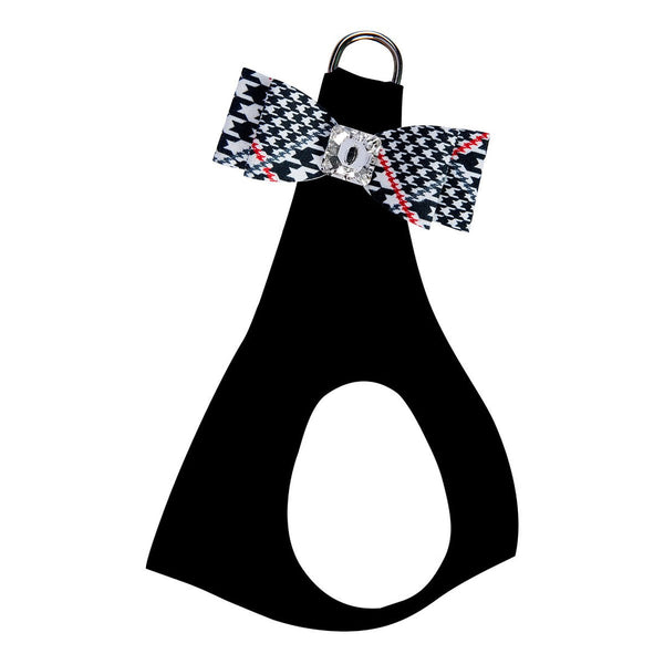 CLASSIC GLEN HOUNDSTOOTH BIG BOW STEP-IN DOG HARNESS