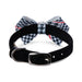 CLASSIC GLEN HOUNDSTOOTH NOUVEAU BOW DOG COLLAR
