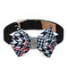 CLASSIC GLEN HOUNDSTOOTH NOUVEAU BOW DOG COLLAR