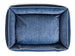 PRINTED PLUSH VELOUR DENIM LOUNGE DOG BED