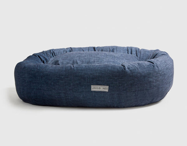 DENIM DONUT DOG BED