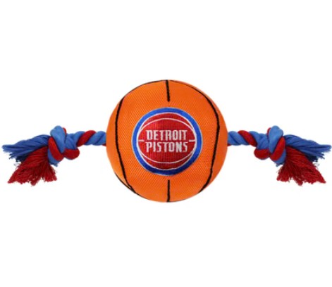 DETROIT PISTONS BASKETBALL ROPE DOG TOY