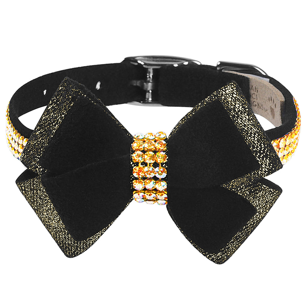 DOUBLE NOUVEAU BOW 3 ROW GOLD GILTMORE DOG COLLAR