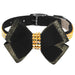 DOUBLE NOUVEAU BOW 3 ROW GOLD GILTMORE DOG COLLAR