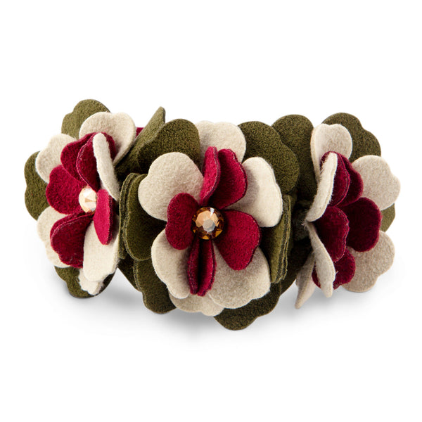 FALLING LEAVES FLOWER DOG COLLAR