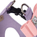 FRENCH LAVENDER W/ PUPPY PINK BIG BOW STEP-IN DOG HARNESS