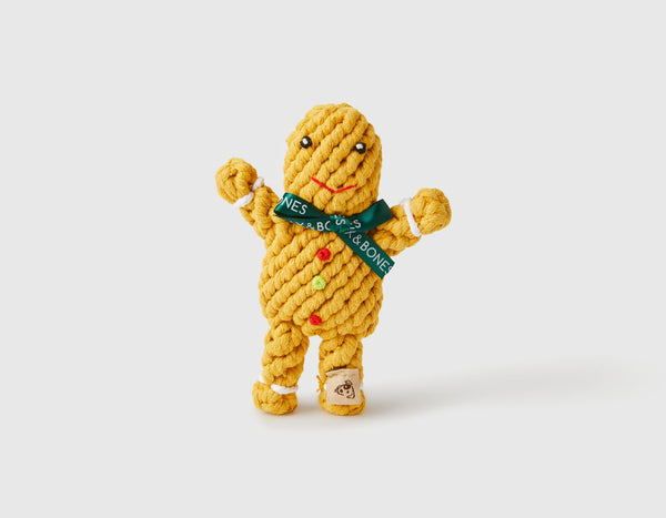 GINGERBREAD MAN ROPE DOG TOY