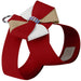 GLAM RED & SAHARA PINWHEEL BOW TINKIE DOG HARNESS
