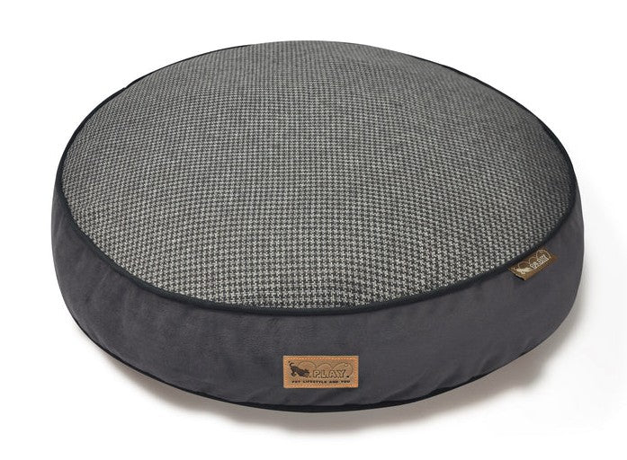SHADOW GRAY HOUNDSTOOTH DOG BED