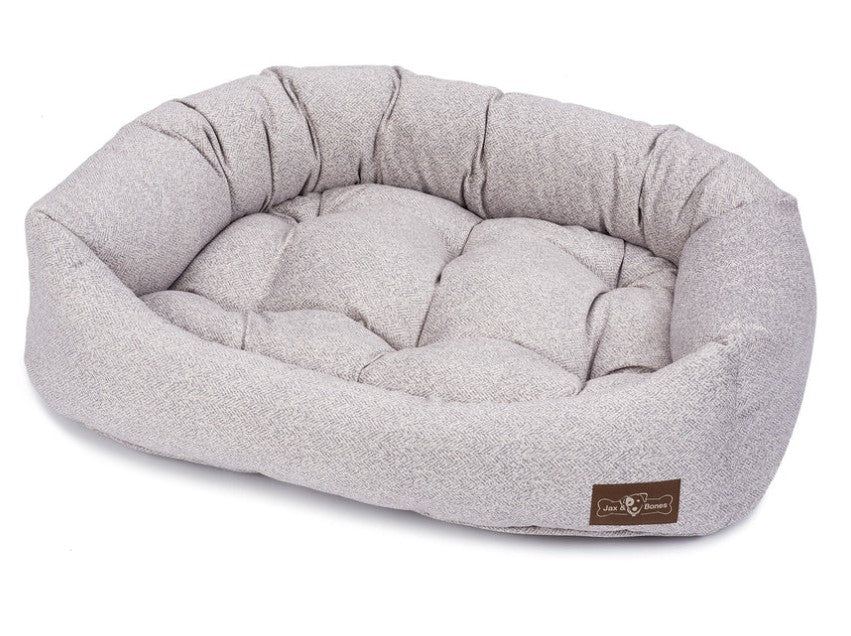 HERRINGBONE HORIZON NAPPER DOG BED