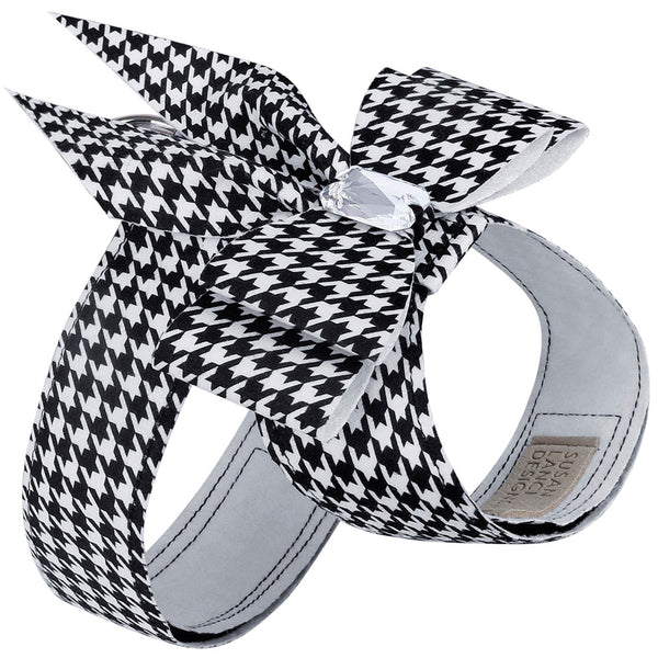 HOUNDSTOOTH DOUBLE TAIL BOW TINKIE DOG HARNESS
